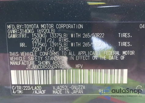 2025 Lexus Gx 550 Luxury+ from USA, damaged, VIN JTJVBCDX5S5049402